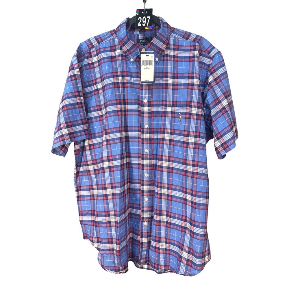 NWT Polo Ralph Lauren‎ Short Sleeve Button Up -MSRP: $98 - Size 1X Big and Tall